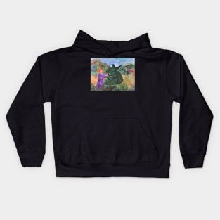 lady trimming topiary Kids Hoodie